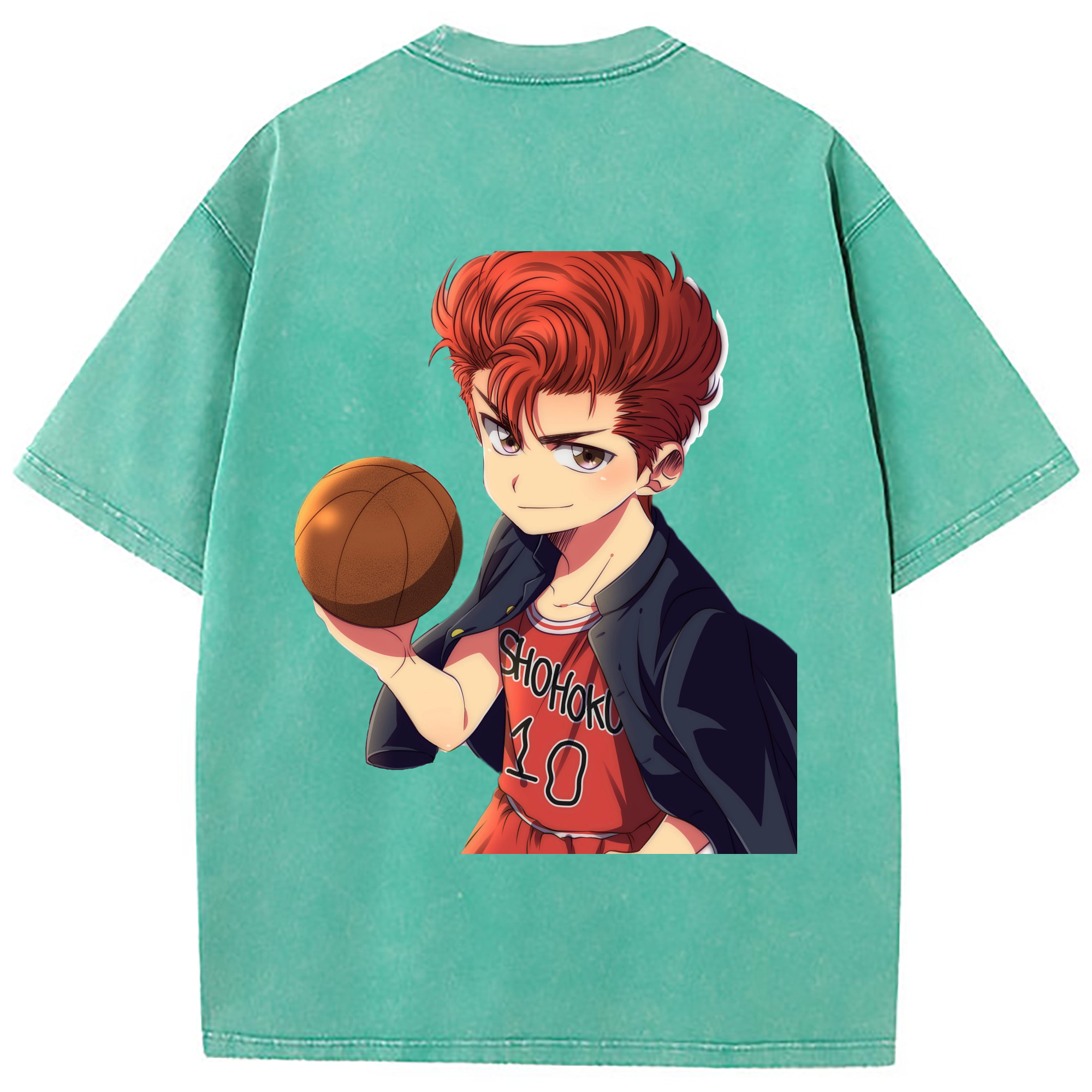 （画像用） SLAM DUNK／スラムダンク 綿100% ヴィンテージ風 半袖Tシャツ（背面プリント）